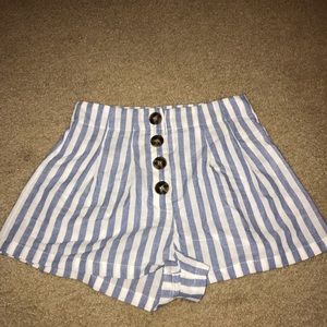 Light blue striped shorts